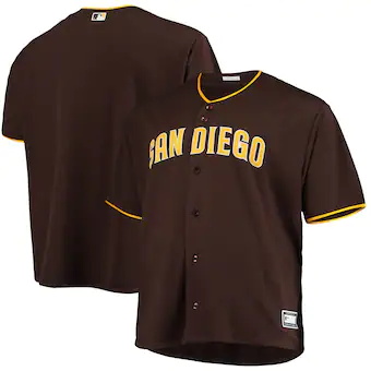 brown san diego padres big and tall alternate replica team 